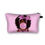 God Says You Are Cosmetic Bags Afro Latin America Women Makeup Bags Black Girs  Cosmetic Case Ladies Organizers Bag for travel