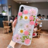Real Flowers Dried Flowers Soft TPU Back Cover Transparent Phone Case Gift 122#