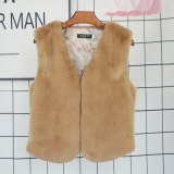 Winter Clothing Imitation Faux Rabbit Fur Jacket Warm Vest MJ-11
