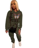 Outfits Hoodies Letter Butterfly New Style Sweasuit  Jogging Street Suit Bodysuit Bodysuits