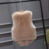 Autumn and Winter Imitation Faux Rabbit Fur Plush vest