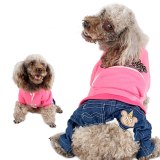 Cool Pet Dog Clothes Jeans Jumpsuit Costume BG-Y02289