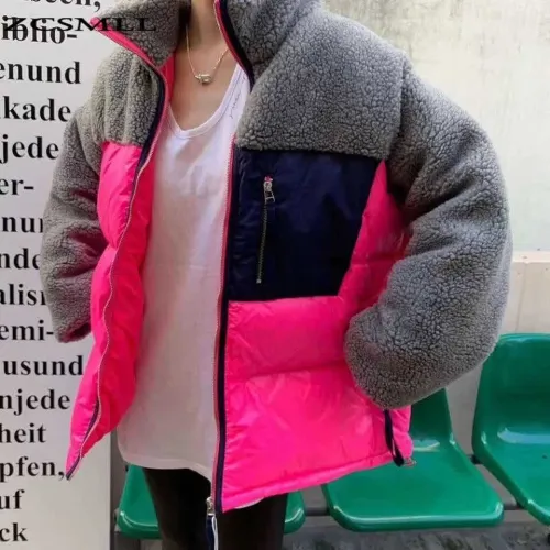Winter Women Loose Parkas Jackets Loose Big Size Women Coats Bubble Coats