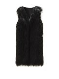 Newest Womens Long Section Imitation Faux Fur Vests MJ-90101