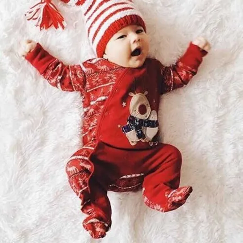 Baby Autumn Rompers Christmas Newborn Cotton Clothes