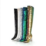 Addglitter boots with velvet lining