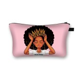 God Says You Are Cosmetic Bags Afro Latin America Women Makeup Bags Black Girs  Cosmetic Case Ladies Organizers Bag for travel