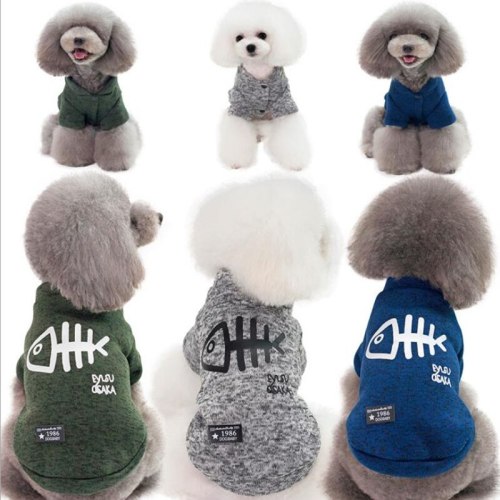 Small Dogs Kitten Fishbone Cat Sweatshirt Hoodies Clothes BG-Y00952