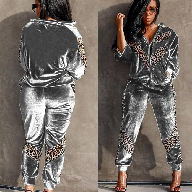 Leopard Patchwork Tracksuit Tracksuits Q692103