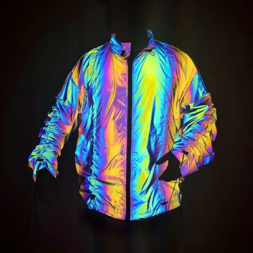 Winter Hooded Reflective Loose Jacket Coat Coats  0516