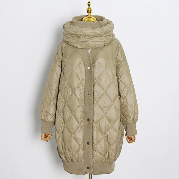 beige bubble coat