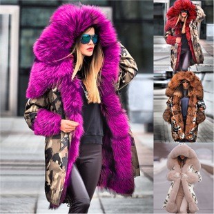 Fashion Mink Fur Parka Coat Coats H3001