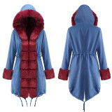 Fashion Mink Fur Parka Coat Coats 19D008