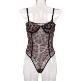 2020 Sexy Leopard Bodysuit Onesies Z0452A