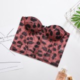Women's Sexy New Solid Leopard Top T-shirt Comfortable Female Corset  Z0456A