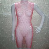 Knitting Diamond Maxi Dresses Transparent Overall Dress YX945