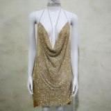 2020 Sexy See Through Shining Rhinestone Mini Nightclub Party Dresses YX627-1