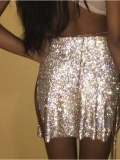 Costume Rhinestone Diamond Chain Sexy Mini Skirt YX621