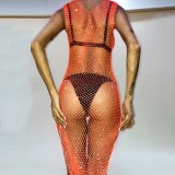 Sexy Shiny Rhinestones Bling Festival Dress Dresses YX942