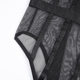 Linglace Chain Lingerie Lace Bodysuit Sexy Transparent Underwear YX5648