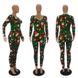 Winter New Women’s Jumpsuits Christmas Pajamas D9451