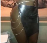 Sexy Women Metal Chain Mini Diamond Party Dress Skirts