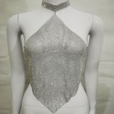 Women Sexy Sequin Rhinestone Crystal Bra Crop Tops YX628