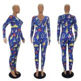 Winter New Women’s Jumpsuits Christmas Pajamas D9451
