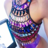 Handmade Crystal Bra Chain Bikini Body Chain Tops YX915