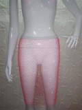 Sexy Rhineestone Beach Night Club Elastic Band Mini Skirt YX959