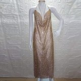 Sexy Metal Chain Crystal Rhinestones Diamond Dress Dresses YX723