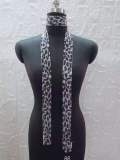 Bling Sequins Leopard Print Tie Style Scarf Scarves LBZ653
