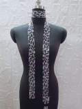 Bling Sequins Leopard Print Tie Style Scarf Scarves LBZ653