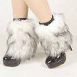 Women Leg Warmers Fashion Faux Fur Boot Foot Straps 33621