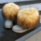 New Colorful Faux Fur Shoes Cover Fake Raccoon Fur Boot Foot Cuffs 99782