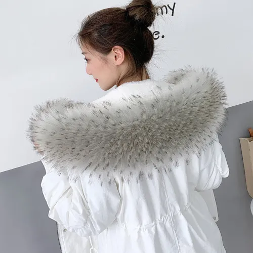 High Quality Faux Fur Collars Winter Jacket Hood Decorative DIY Clothes 99689