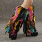 Women Leg Warmers Fashion Faux Fur Boot Foot Straps 33621