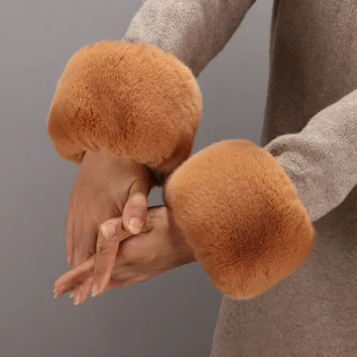 Winter Warm Faux Rabbit Fur Cuffs 22132
