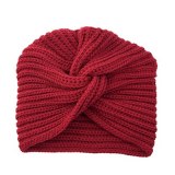 New Wool Winter Warm Knitting Cross Hats DMZ412