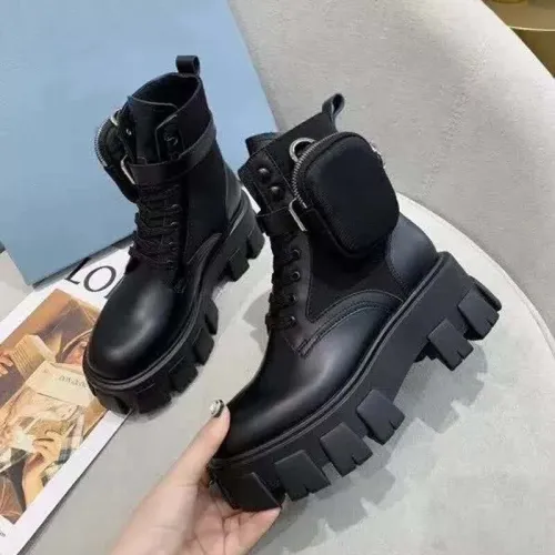 Winter Shoes Woman Chunky Heels Female Martin Ankle Boots FDL08