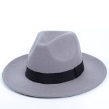 Winter and Autumn Faux Wool Fedora Top Jazz Hats