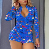 Fashion Sexy Onesies Women Butterfly Printing Onesies LD201037