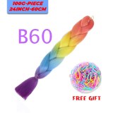 24 inch Ombre Jumbo Braids Long Synthetic Hair Braiding Hair Extensions African Fiber