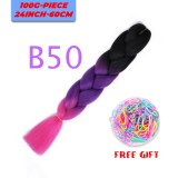 24 inch Ombre Jumbo Braids Long Synthetic Hair Braiding Hair Extensions African Fiber