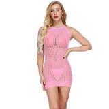 Women Sexy Party Club Wear Hollow Out Fishnet Mini Dresses Lingeries Underwear w091