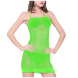 Sex Lingeries Fishnet Transparent Mesh Skinny Mini Dresses Underwear w091