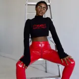 Fashion PU Pants Trousers