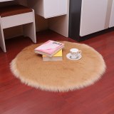 Luxury Chair Cover Bedroom Round Mat Seat Pad Super Soft Faux Wool Fur Carpets Blankets
