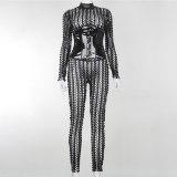 Sexy Bodycon Black Corset Bodysuit Bodysuits A2071223J