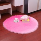 Luxury Chair Cover Bedroom Round Mat Seat Pad Super Soft Faux Wool Fur Carpets Blankets
